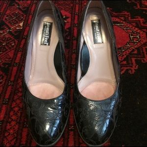 👡 Beautifeel Brown Embroidered Platform Pumps